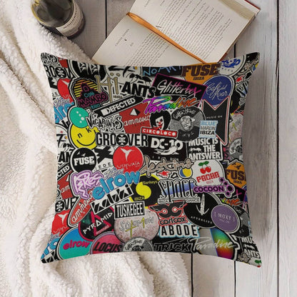 IBIZA CLUBS POSTER - 2022 EIVISSA Linen Throw Pillow Cover