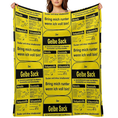 The Yellow Bag Throw Blanket