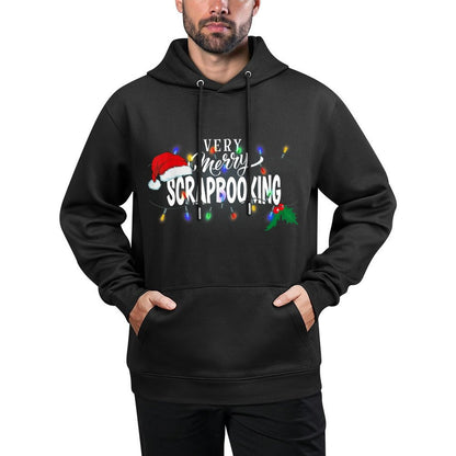 Matching Very Merry Scrapbooking Christmas Relaxed Fit Hoodie