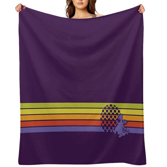 Retro Dragon Stripes Throw Blanket