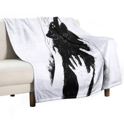 Wolves of Paris Throw Blanket