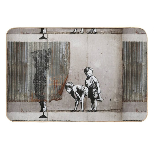 Banksy Shower Peepers Boys Bath Mat