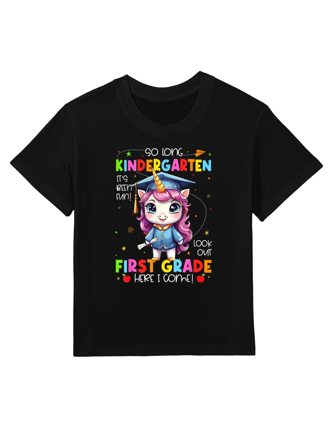 Unicorn So Long Kindergarten Graduation Last Day Of School Kids T-Shirt