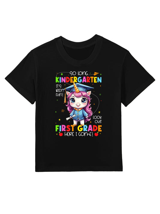 Unicorn So Long Kindergarten Graduation Last Day Of School Kids T-Shirt
