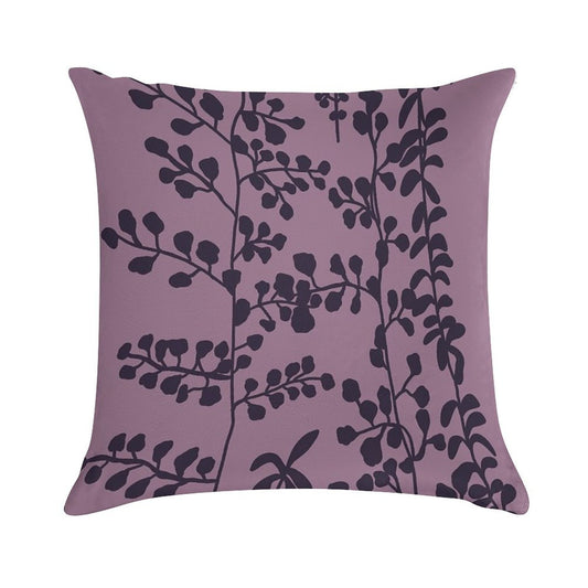 Bella’s Purple Bed Spread Print Soft Washable Throw Pillow