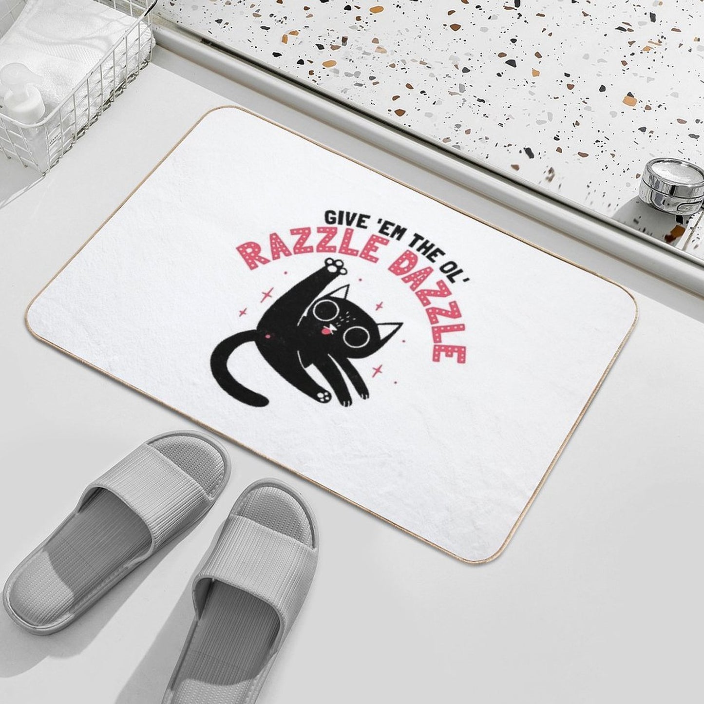 The Ol' Razzle Dazzle  Easy Maintenance Bath Mat