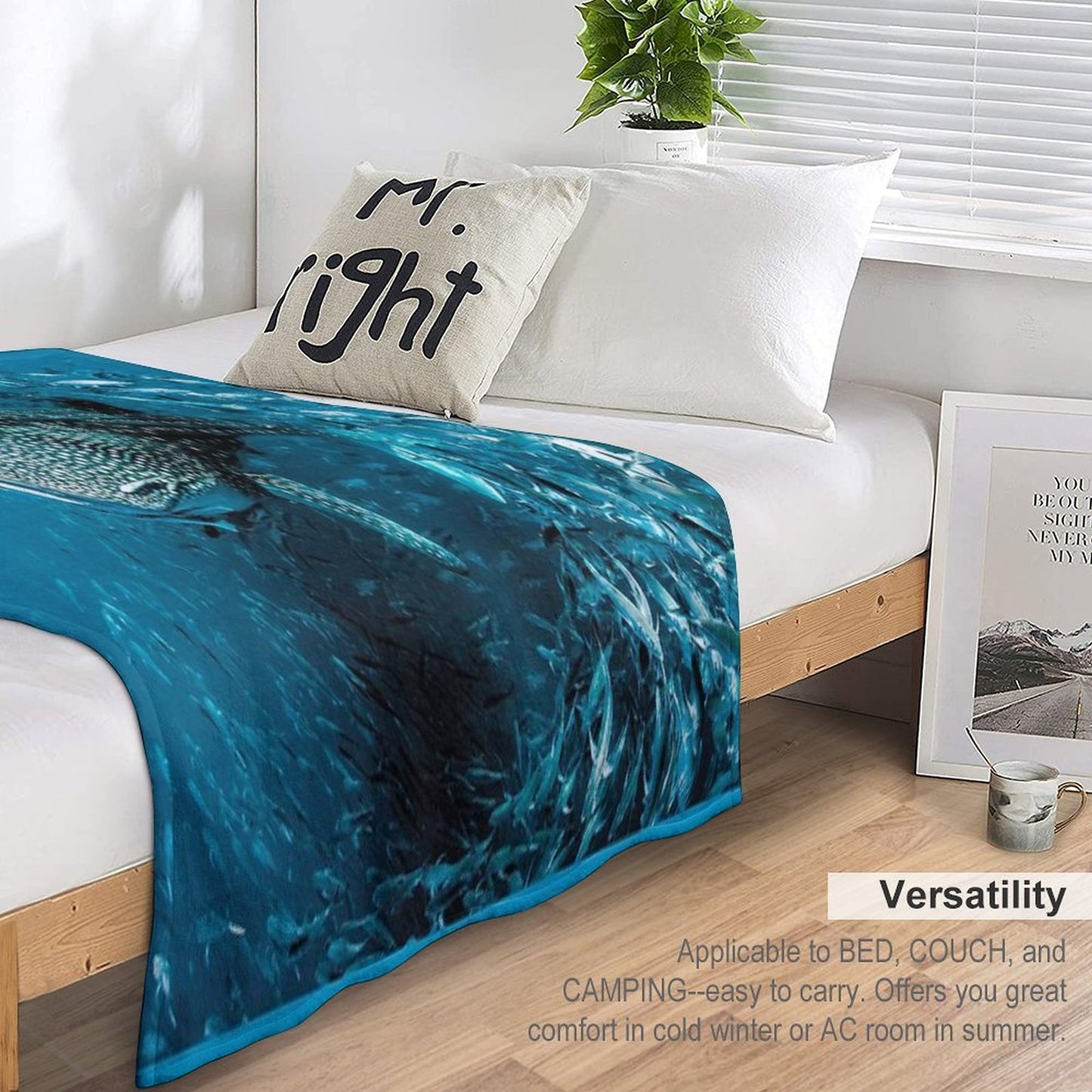 Whale Shark Award Winning Photo Throw Blanket