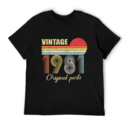 Vintage 1981 40th Birthday Gift Men Women 40 Years Old  Polyester Blend T-Shirt