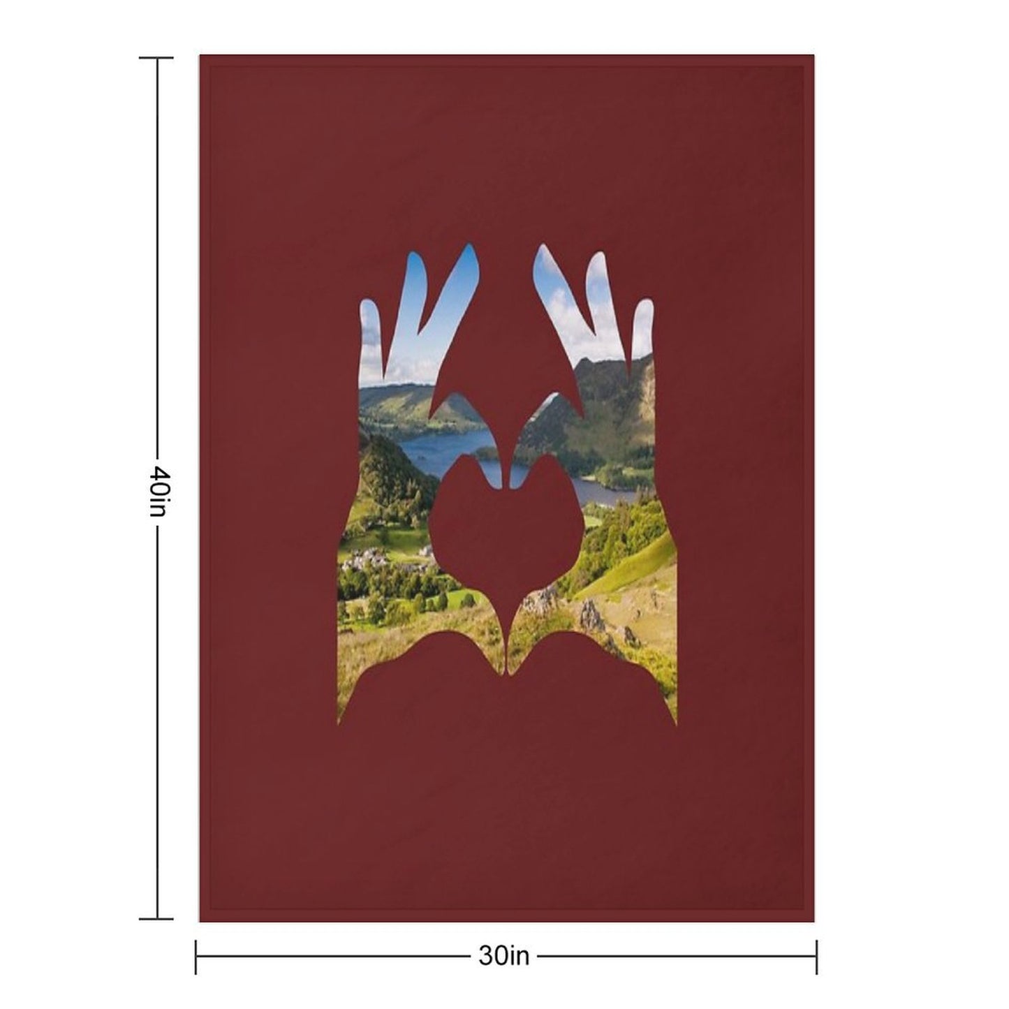 I Love The Lake District - Hands Heart - #41 Throw Blanket