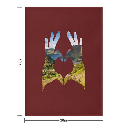 I Love The Lake District - Hands Heart - #41 Throw Blanket