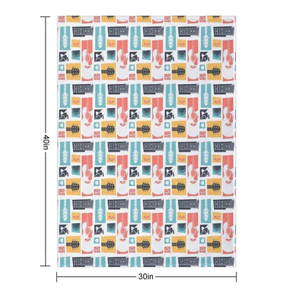 Guitar Collage Throw Blanket