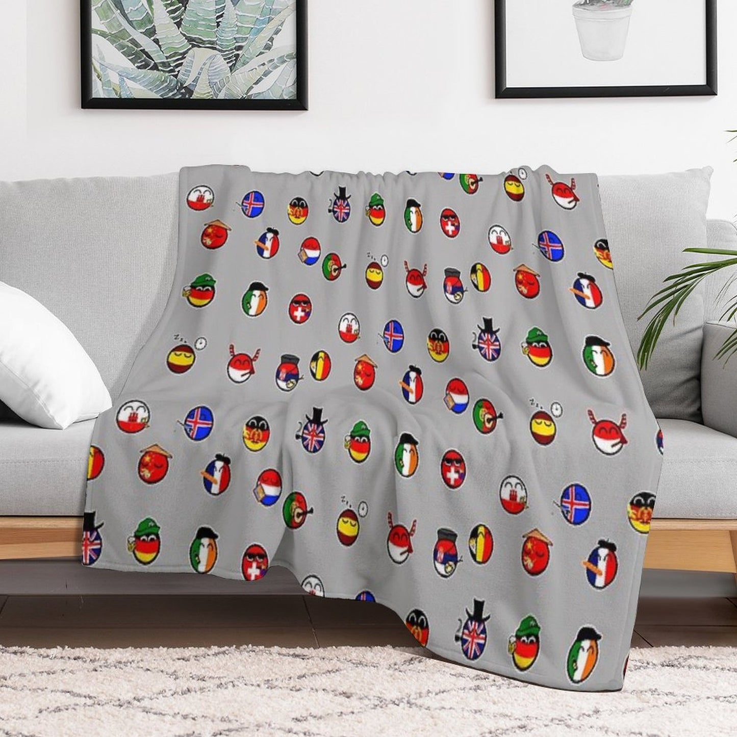 Countryballs Pack Throw Blanket