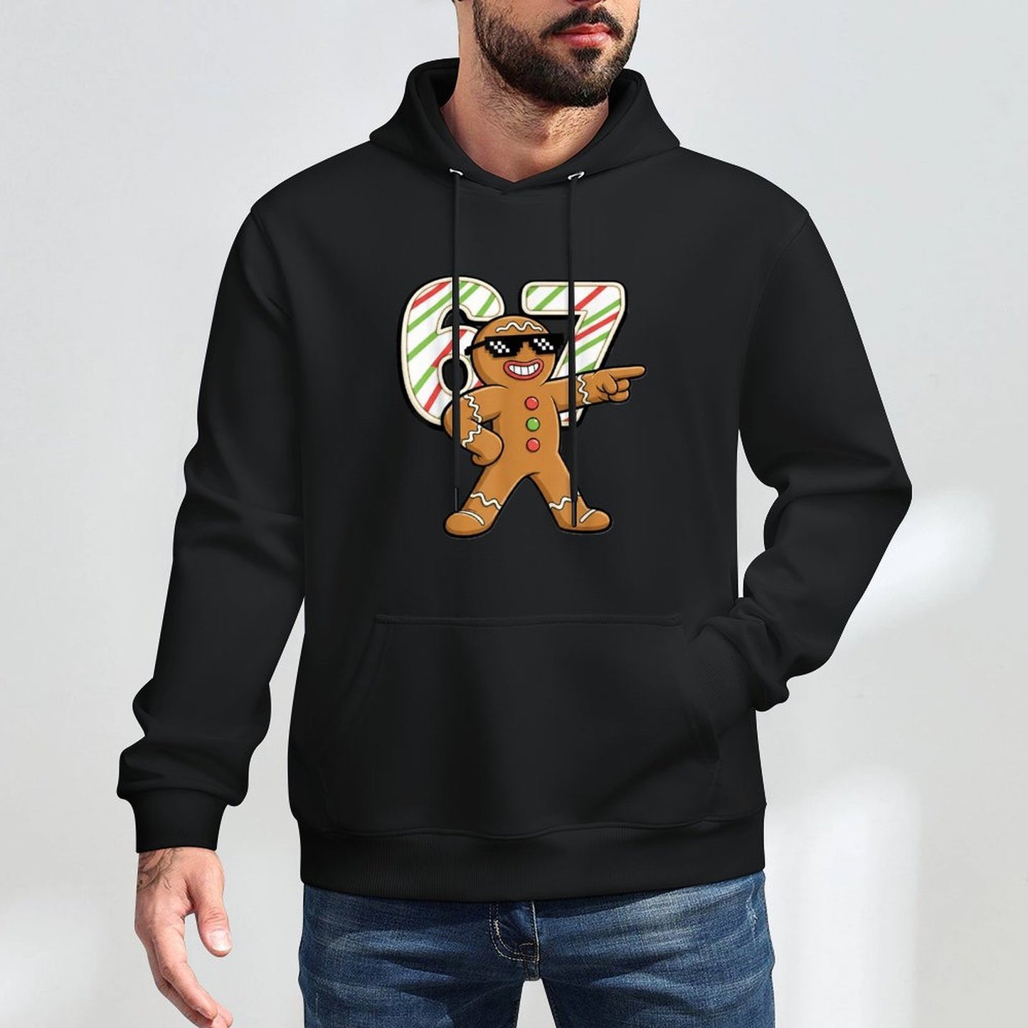 Funny 6 7 Six Seven 67 Meme Gingerbread Man Christmas All-Day Comfort Hoodie
