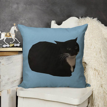 Maxwell The Cat Linen Throw Pillow Cover