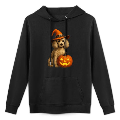 Poodle Halloween Pumpkin Witch Hat Dog Art Family Matching Durable Construction Hoodie