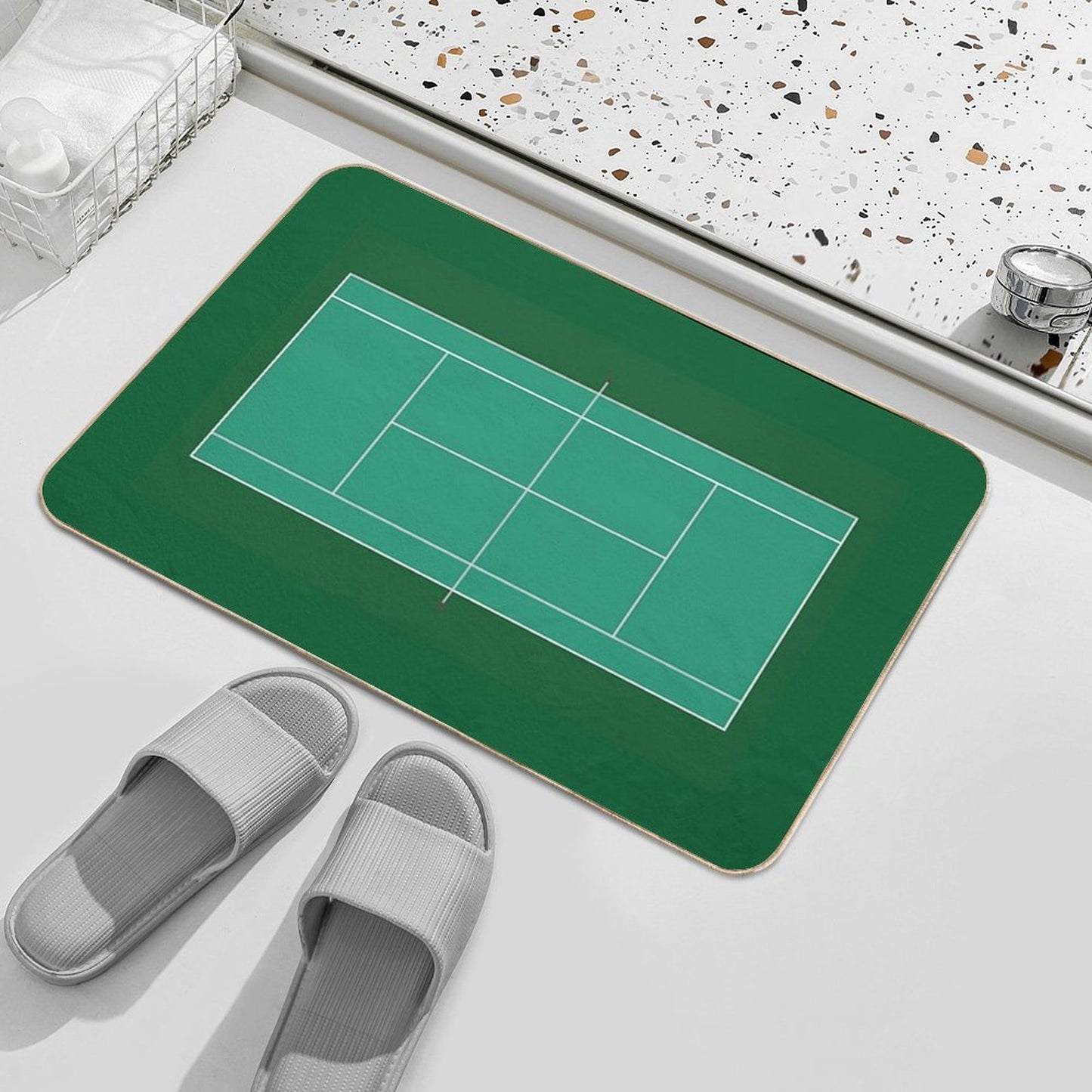 Tennis Court Bath Mat