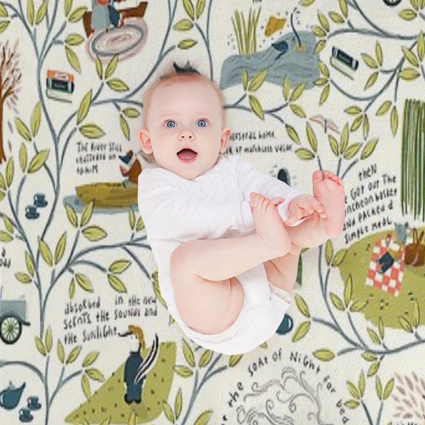 Wind in The Willows (light) Throw Blanket