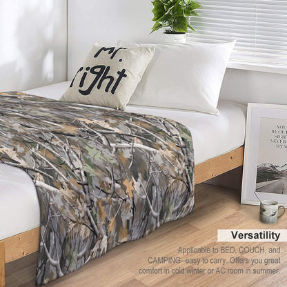 Camouflage Reel Tree Pattern Designs Throw Blanket