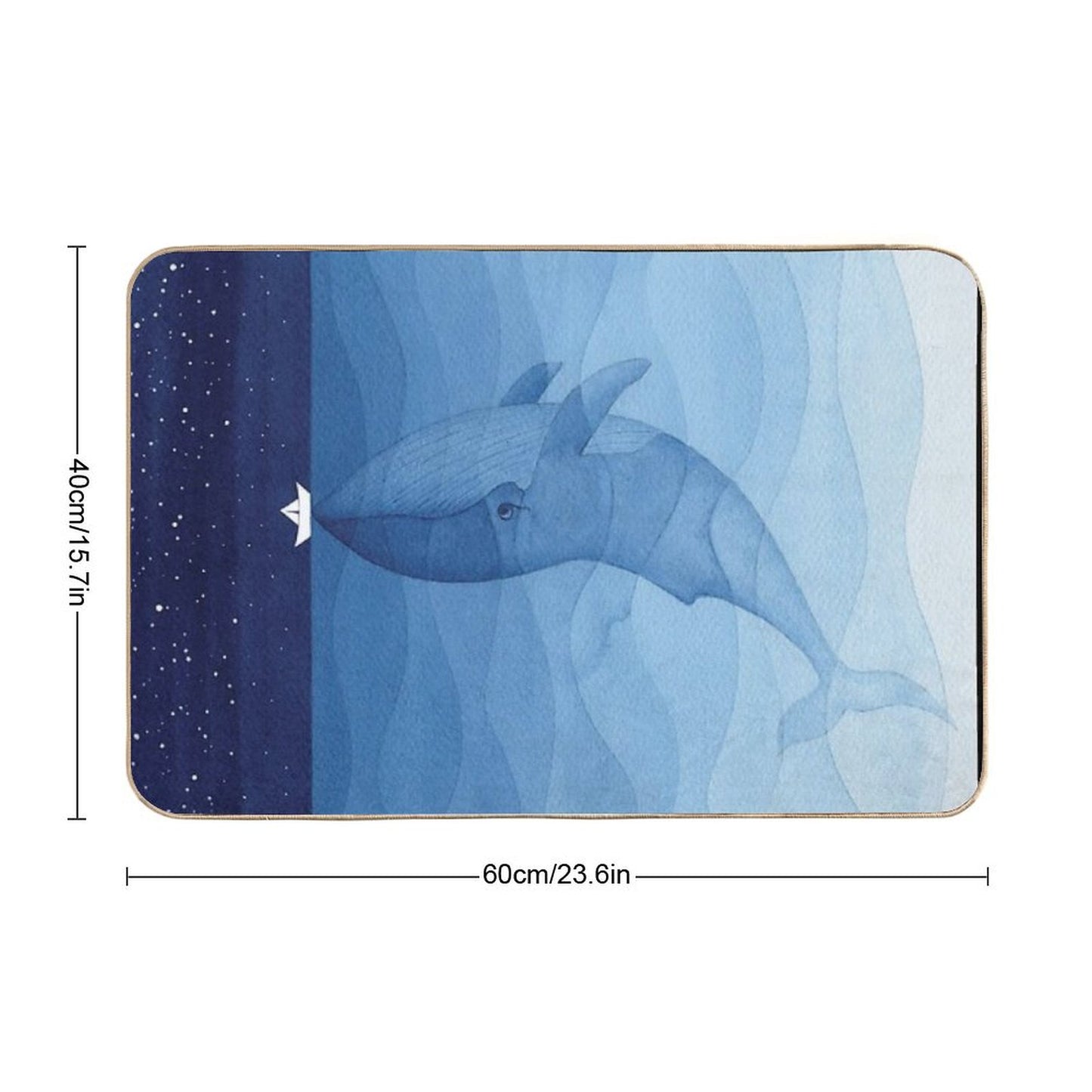 Blue Whale, Sea Animal Bath Mat