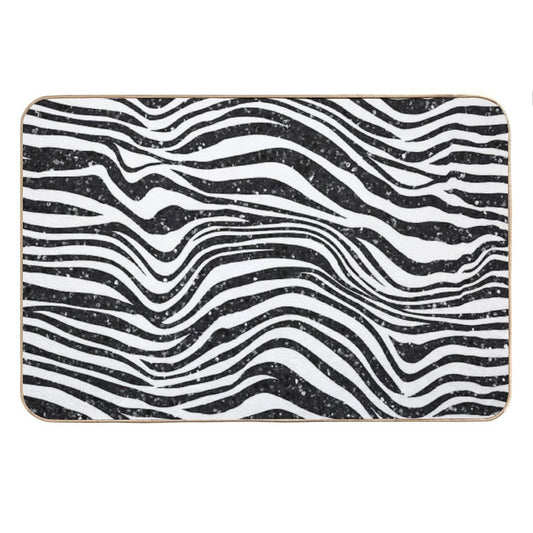 Glitter Zebra Bath Mat