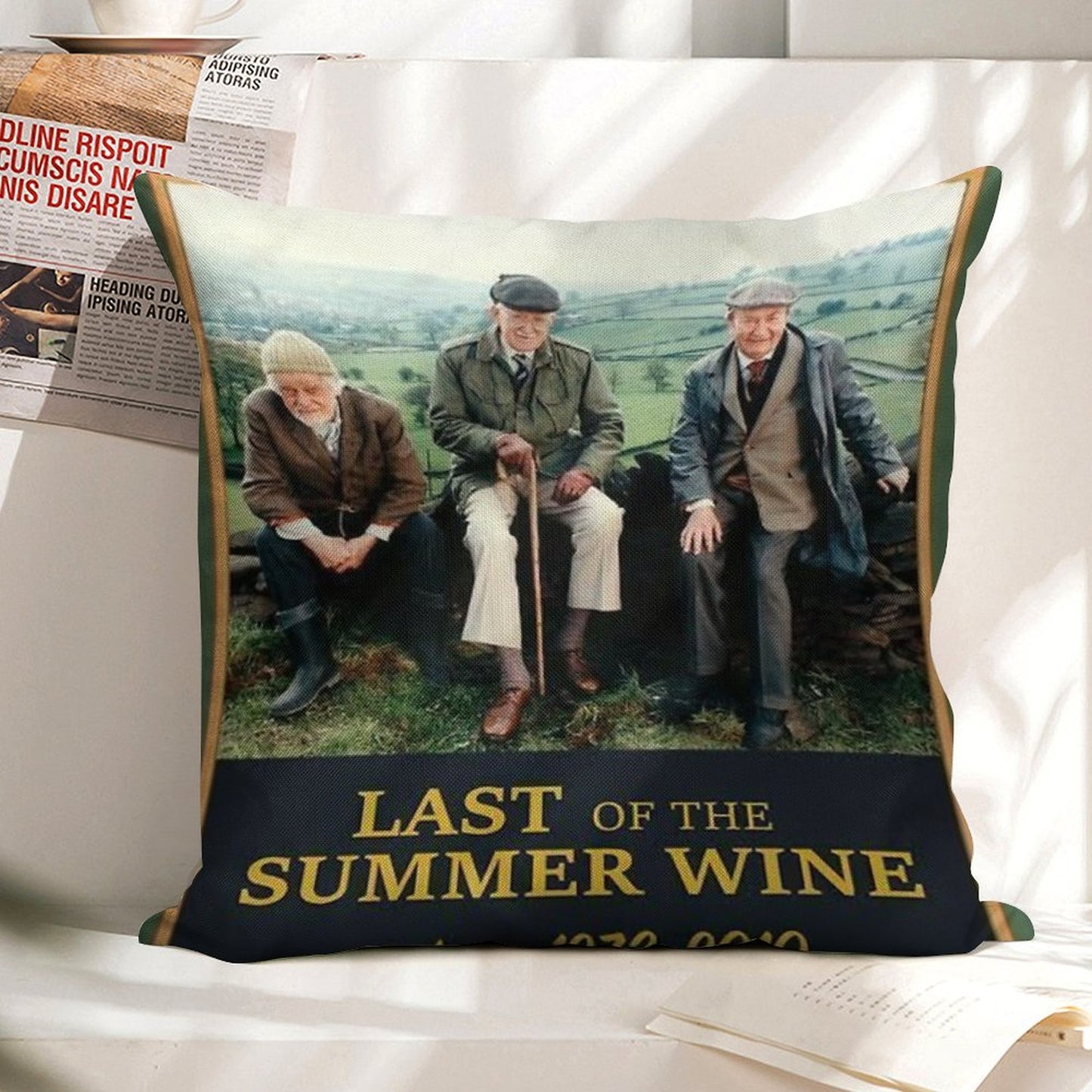 Last of The Summer Wine Linen Throw Pillow Cover