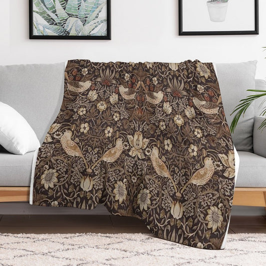 William Morris - Strawberry Thief Throw Blanket