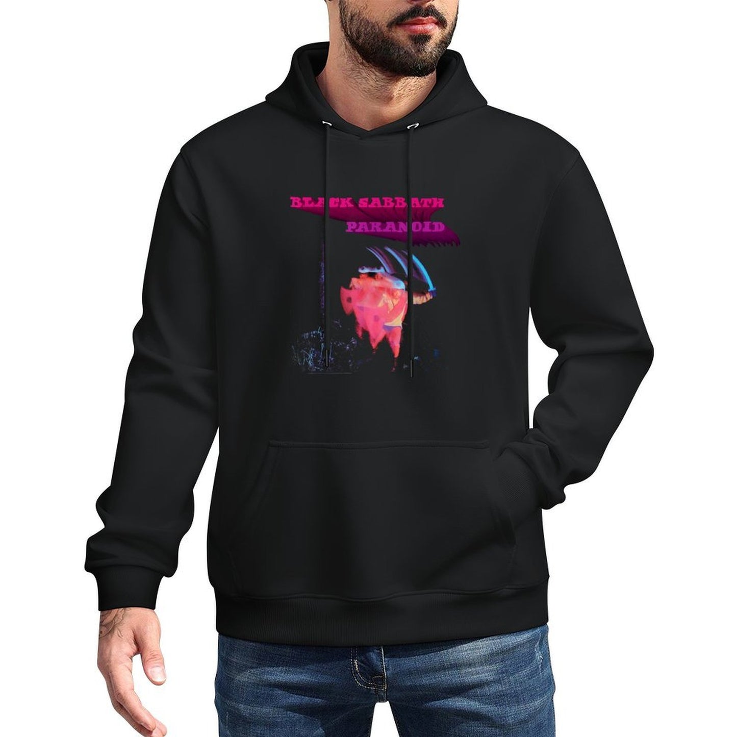 Black Sabbath Official Paranoid Motion Trails Pilling-Resistant Hoodie