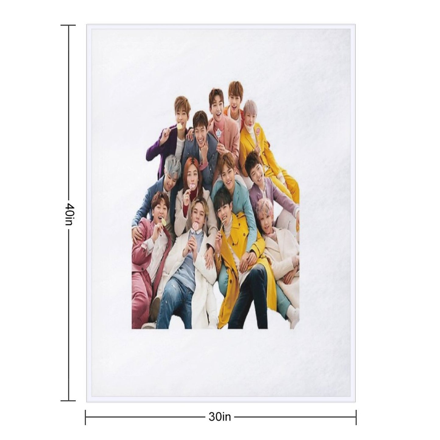 Seventeen Kpop Throw Blanket