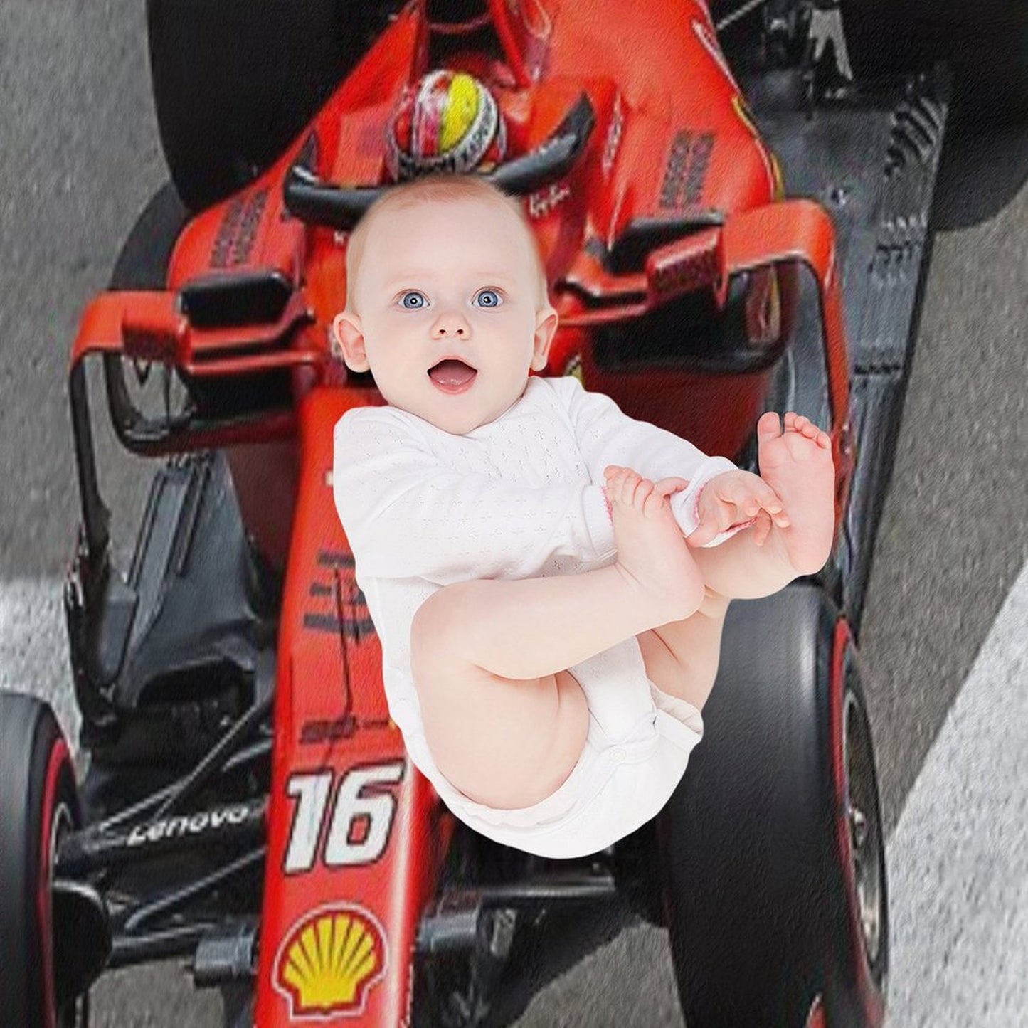 Sebastian Vettel Ferrari Formula 1 Throw Blanket