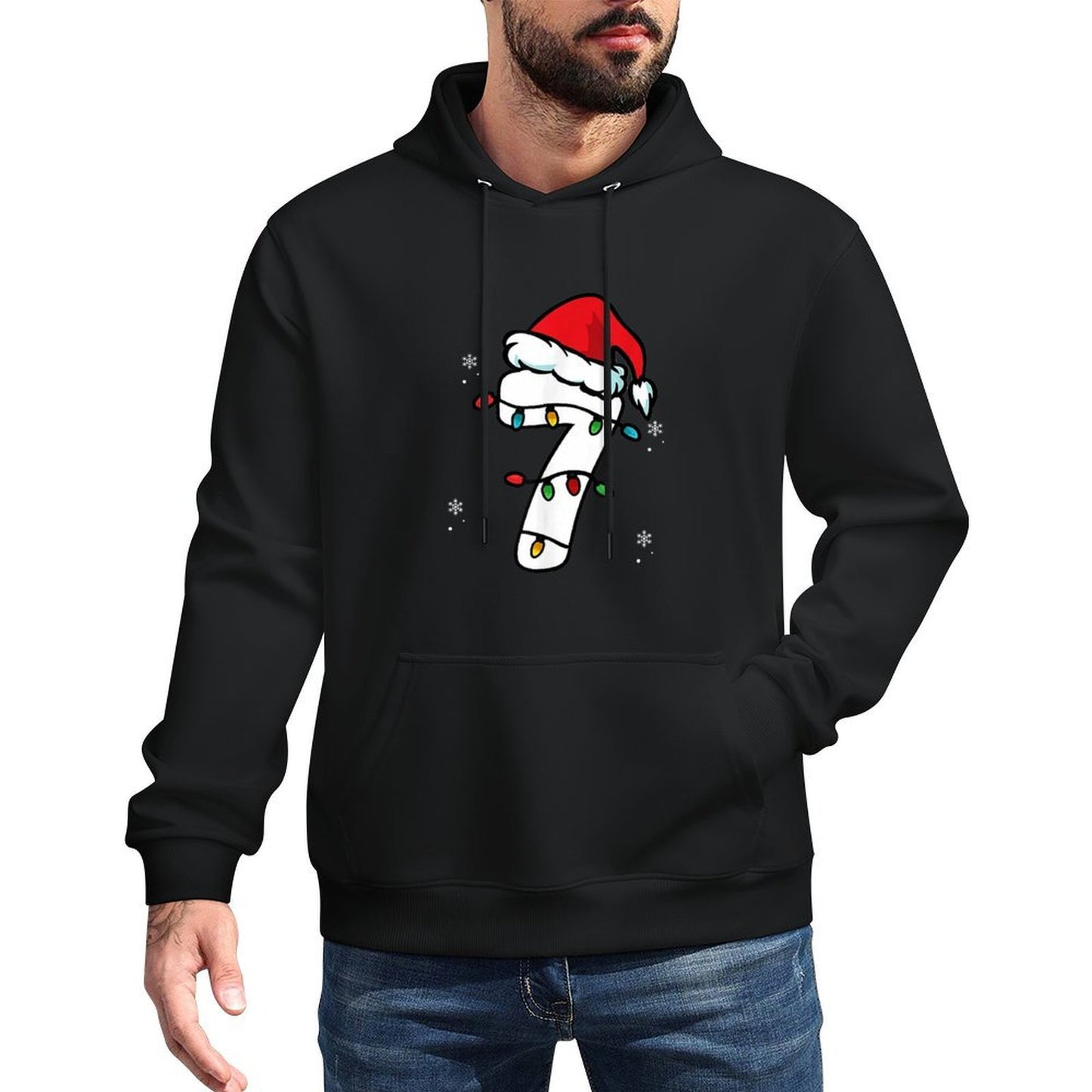 Christmas Funny Six Seven 6 7 Meme Gen Alpha Slang 6 7 Hands Medium-Weight Fabric Hoodie