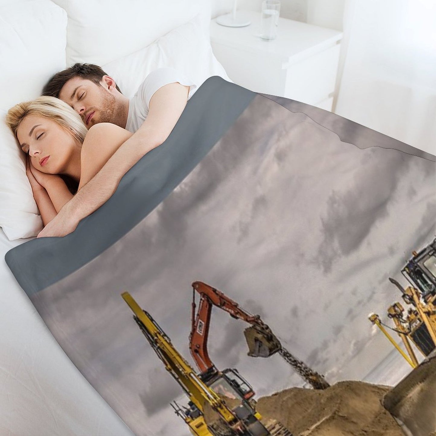 Digging And Dozing Throw Blanket