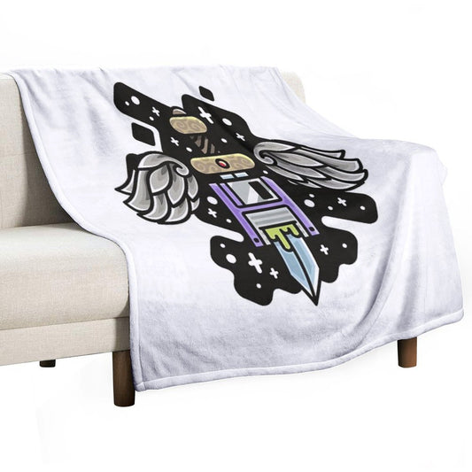 Wings Floppy Sword Throw Blanket