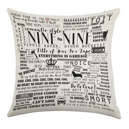 Brooklyn Nine Nine Memorable Quotes Linen Throw Pillow Cover