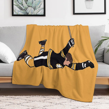 Bobby Orr Diving Celebration Throw Blanket
