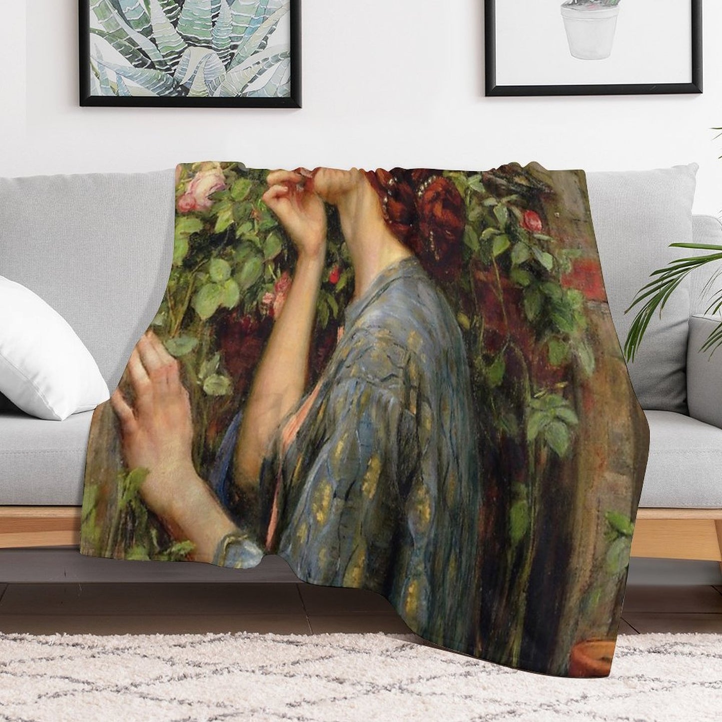 The Soul of The Rose -  John William Waterhouse Throw Blanket
