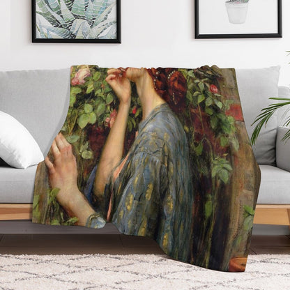 The Soul of The Rose -  John William Waterhouse Throw Blanket