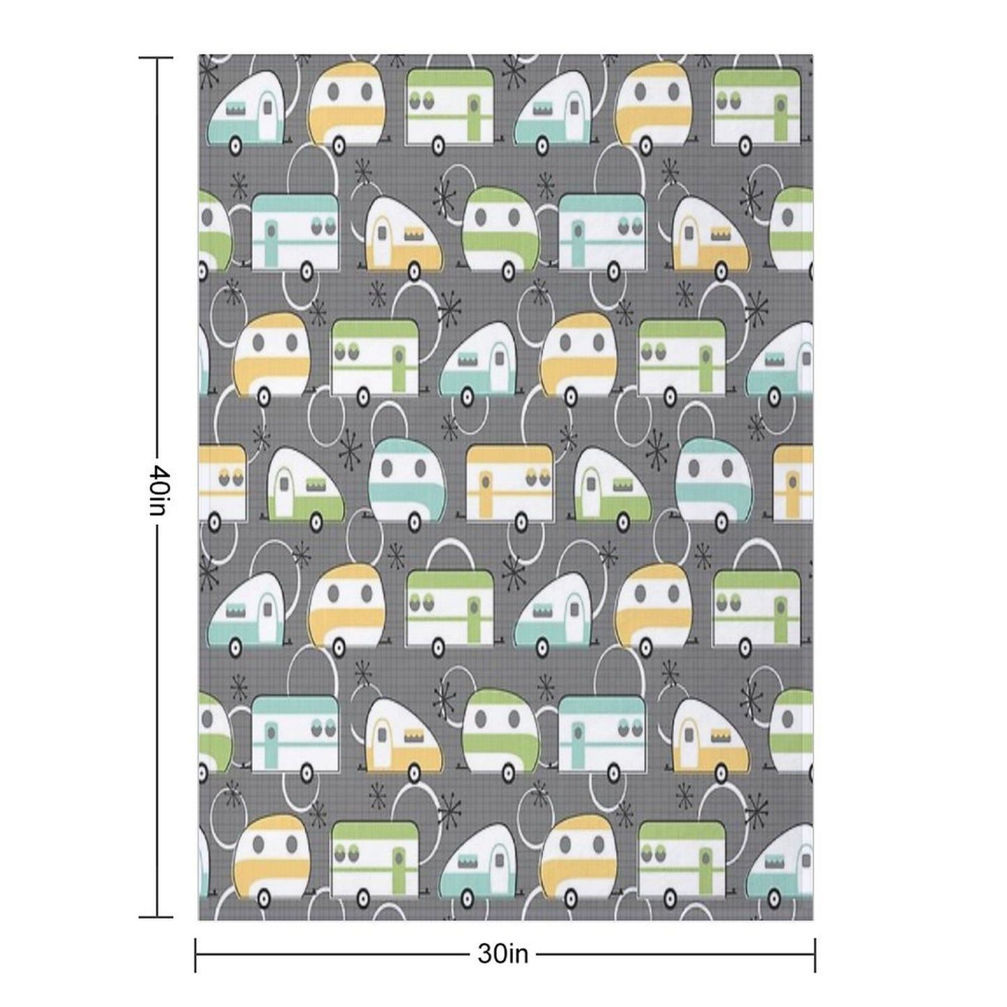 Happy Campers Throw Blanket