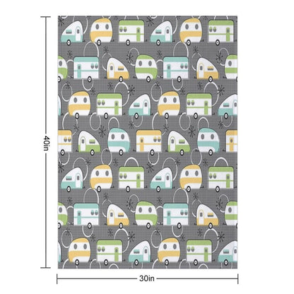 Happy Campers Throw Blanket
