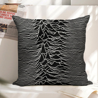 Unknown Pleasures [J01] Linen Throw Pillow Cover