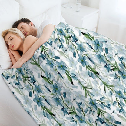 Blue Branches Throw Blanket