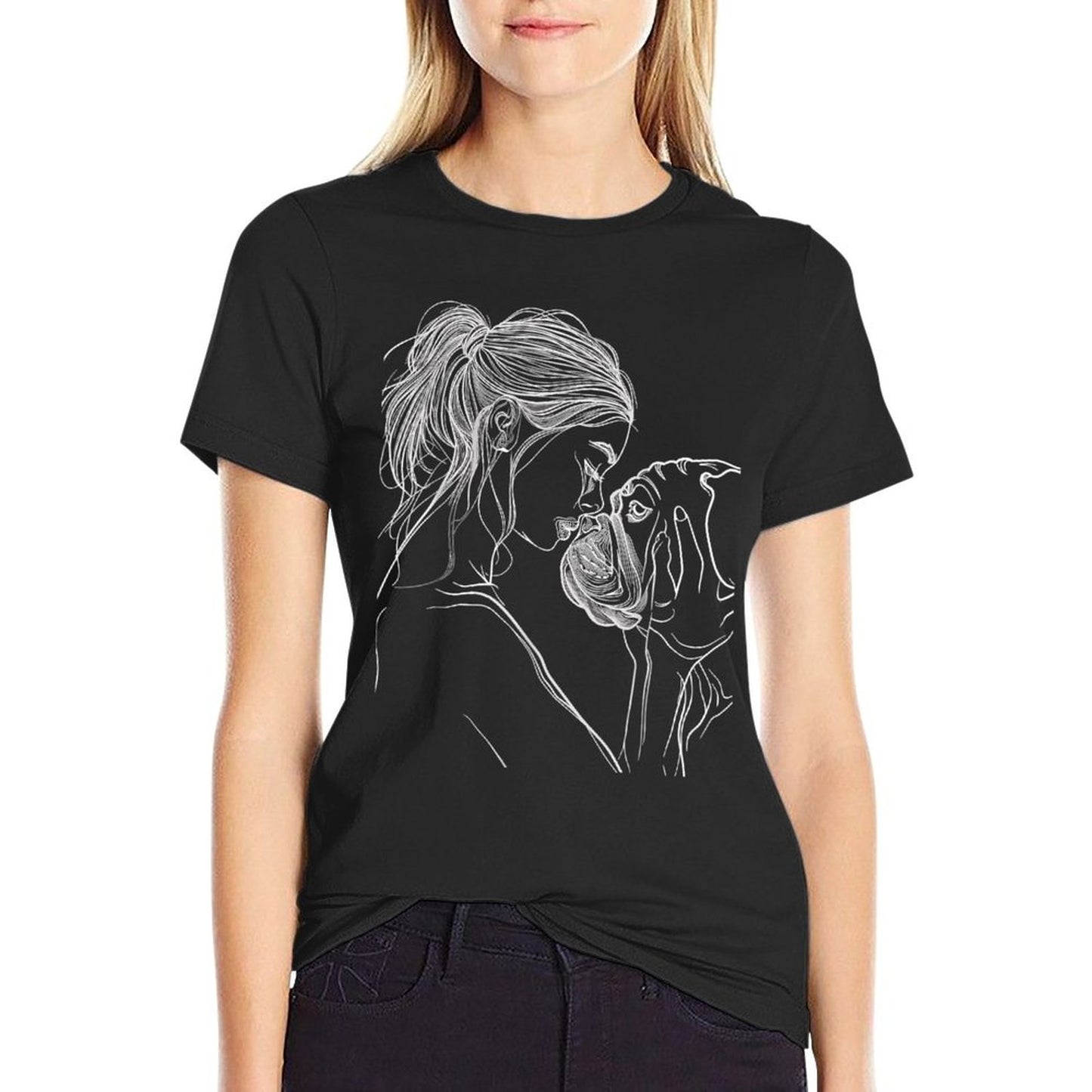 English Bulldog Mom Dog Art Mother&#39;s Day T-Shirt