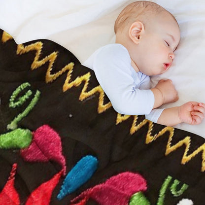 Spanish Flowers Throw Blanket