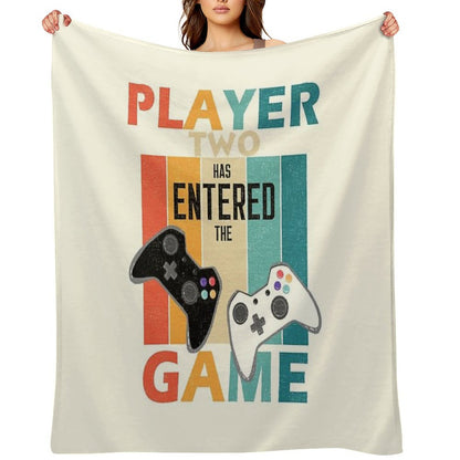 Retro Player 2 Has Entered The Game Throw Blanket
