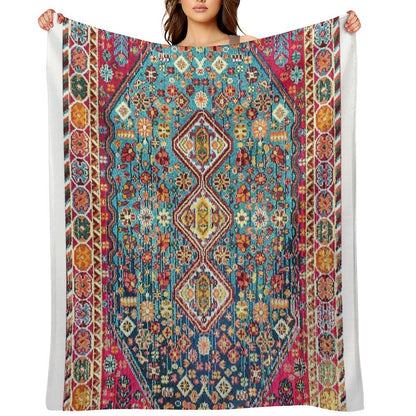 Heritage Moroccan Carpet Style Throw Blanket