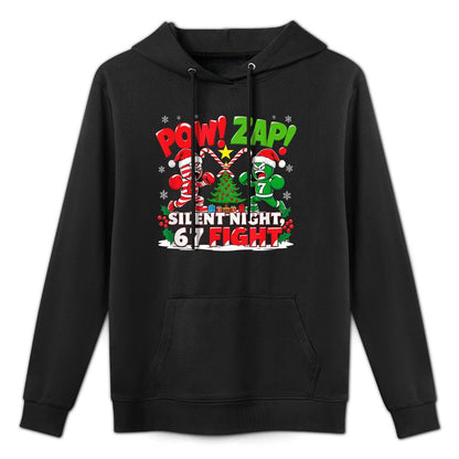 Funny 6-7 Meme Slang Trend Silent Night 67 Fight Christmas Breathable Fabric Hoodie