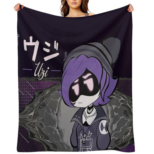 Uzi Doorman Skyness  Murder Drones Throw Blanket