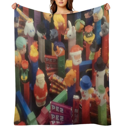 Pez Candy Throw Blanket