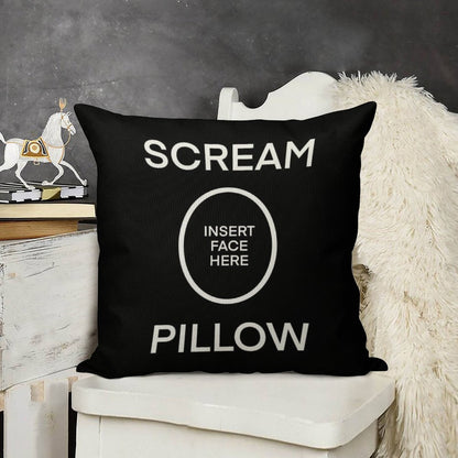 SCREAM PILLOW Linen Throw Pillow Cover