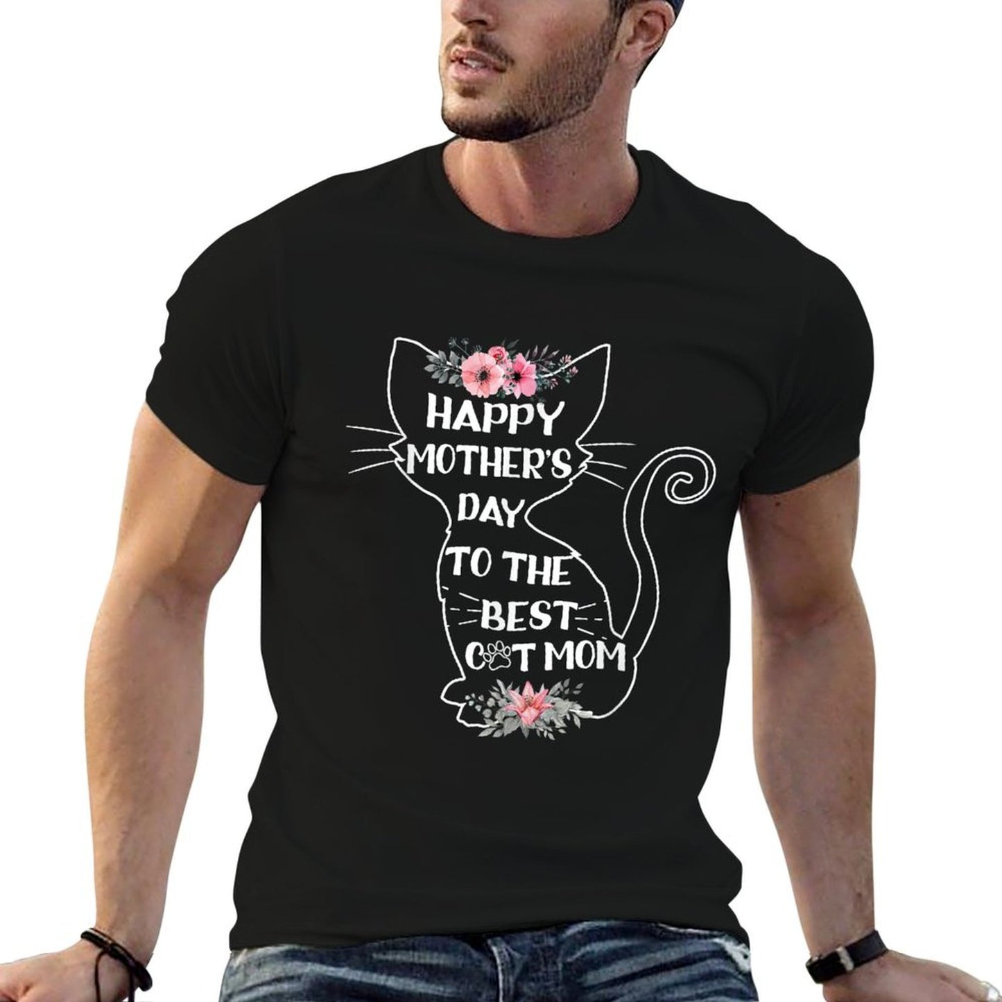 Happy Mother&#39;s Day To The Best Cat Mom Mothers Day Cat Lover T-Shirt