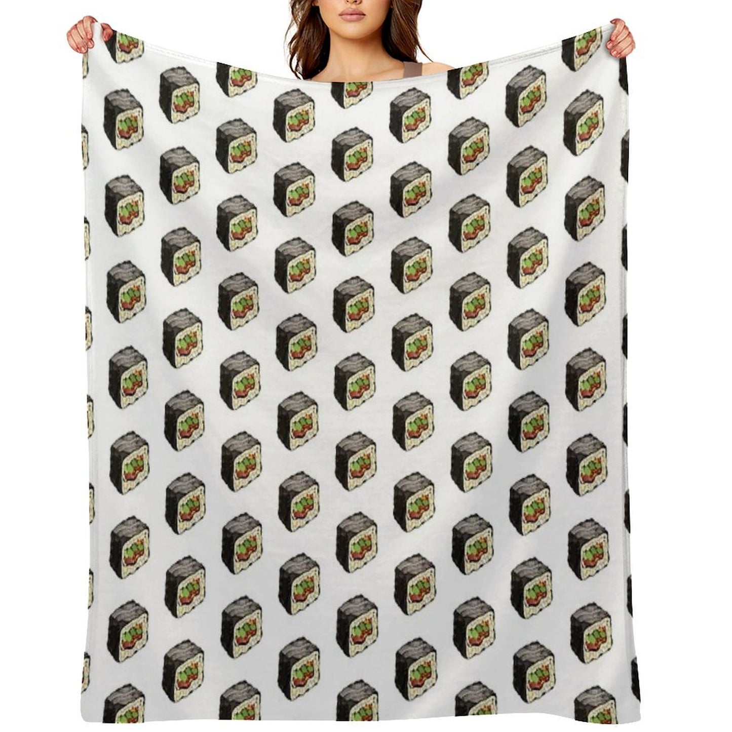 Sushi Illustration Throw Blanket